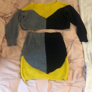 Skirt sweater combo